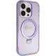 Guess iPhone 15 Pro Case Ring Stand MagSafe Script Logo Glitter, Purple