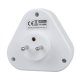 Maclean MCE214 3-Way Socket Adapter with Grounding, 16A, White