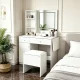 ModernHome Dressing Table with LED Mirror and Stool