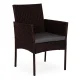 Polyrattan Garden Furniture Set MultiGarden 4-Seater, Dark Brown