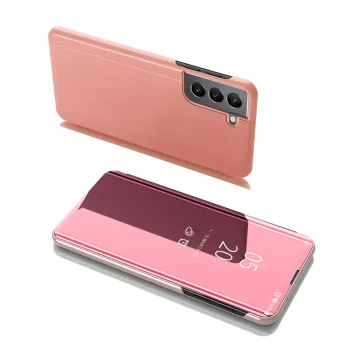 Clear View Flip Case for Samsung Galaxy S22+ (S22 Plus), Pink
