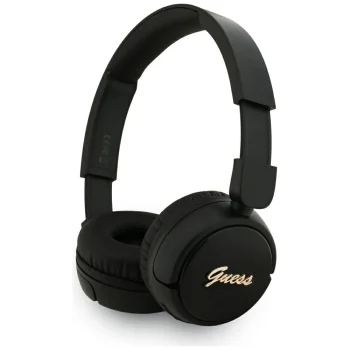 Guess Script Metal Logo Wireless Headphones, Black