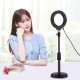 Puluz LED Ring Light Photo Video Table Lamp with Adjustable Base, Black