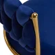 Beauty Salon Velvet Swivel Chair 4Rico QS-GW01G, Navy Blue