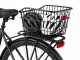 Rear Bicycle Rack Basket with Reflector, Aluminum, Black
