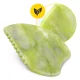 4FIZJO Ribbed Gua Sha Stone Made of Natural Green Jadeite