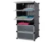 Modular Shoe Cabinet, 5 Tiers, Black