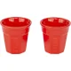 Bialetti MINI EXPRESS Set Espresso Maker with 2 Cups, Red