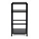 Modern Loft 2-Tier Shelf Unit Bedside Table, Black ModernHome