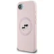 Karl Lagerfeld Silicone Karl&Choupette Heads MagSafe Case for iPhone 16e - Pink
