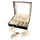 Gotel M40B Watch and Jewelry Organizer Box, Black