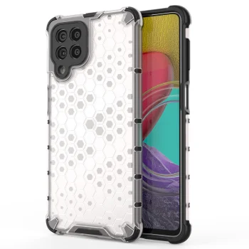 Honeycomb Case for Samsung Galaxy M53 5G, Transparent