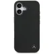Mercedes iPhone 17 Case Leather Large Laurel Leave MagSafe, Black