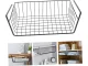 Under-Shelf Hanging Metal Basket Organizer, Black