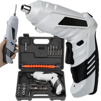Mini Cordless Electric Screwdriver 45-Piece Set with Bits and Case USB