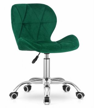 AVOLA Velvet Swivel Office Chair with Wide Back, Green