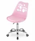 Swivel Home Office Desk Chair PRINT Faux Leather with Chrome Base, Pink