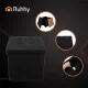 Ruhhy Folding Pouf with Storage, 38x38x38 cm, Black