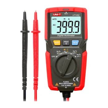 Uni-T UT125C Pocket Digital Multimeter, Red and Gray