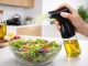 Electric Olive Oil Sprayer 200ml Glass Dispenser USB Rechargeable, Black
