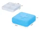 Compact Pill and Supplement Organizer Box with 4 Compartments, Blue