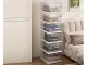 Folding Shoe Rack Organizer Cabinet 6 Tiers 105 x 35 x 26 cm, White