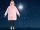 Glow in the Dark Kids Blanket Hoodie, Pink