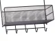 Hanging Metal Organizer / Shelf for Kitchen and Bathroom, Black
