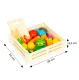 Wooden Play Food Cutting Set with Crate, 17-Piece Kitchen Toy