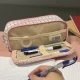 Maaleo Triple Fold-Out Pencil Case, Checkered