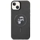 Karl Lagerfeld iPhone 15 Plus Case IML KC Glitter MagSafe, Black
