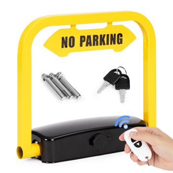 Multistore Folding Parking Barrier with Remote Control and Alarm, 35 cm