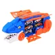 Dinosaur T-Rex Truck Car Transporter with Race Track, Launcher and 6 Cars