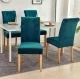 Stretch velvet-touch chair cover, bottle green