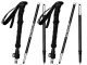 Folding Trekking and Nordic Walking Poles, Black