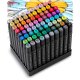 Nukido 80-Piece Dual Tip Alcohol Art Marker Set with Case NK-912