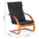 Modernhome Finnish Rocking Chair Black/Walnut