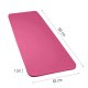 Wozinsky Foam Fitness Yoga Exercising Mat, 180x60x1cm, Pink