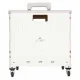 LUARO Folding Shopping and Transport Cart with Lid 45 L, 4 Wheels, White