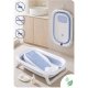 Nukido Nk-279 Foldable Baby Bathtub with Thermometer and Insert White/Blue