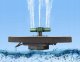 Floating Solar-Powered Fountain with RGB Lighting
