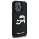 Karl Lagerfeld iPhone 16 Pro Max Case Silicone Heads Print MagSafe, Black