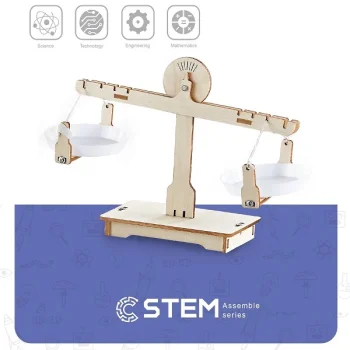 Wooden Assembly Kit Balance Scale, STEM Educational Toy
