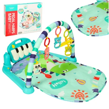 3-in-1 Educational Baby Play Mat with Piano and Rattles Bibi-inn