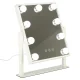 Makeup Mirror with 9 LED Bulbs, USB, 25x30 cm