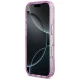 Guess IML Glitter Flowers Triangle MagSafe Case for iPhone 17 Pro / 18 Pro - Purple