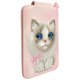 Nimmy New Big-Eye Cute Pets 2.0 Cat Magnetic Wallet with Phone Stand, Pink