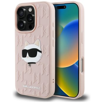 Phone Case Karl Lagerfeld iPhone 16 Pro Max 3D Choupette Pink