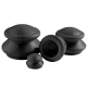 4Fizjo Rubber Chinese Cupping Set for Body Massage, 4 pcs, Black