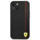 Ferrari iPhone 14 Plus Case On Track Stripe Carbon, Black